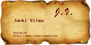 Janki Vilma névjegykártya